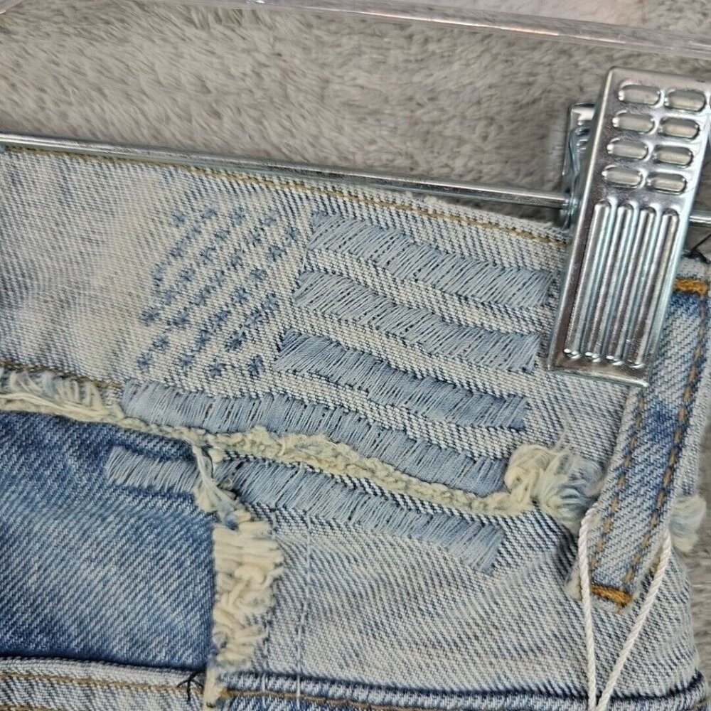 Revice Jeans Womens 25 Two Tone Blue Patchwork Blue Ankle Denim Festival NWT - Picture 11 of 12